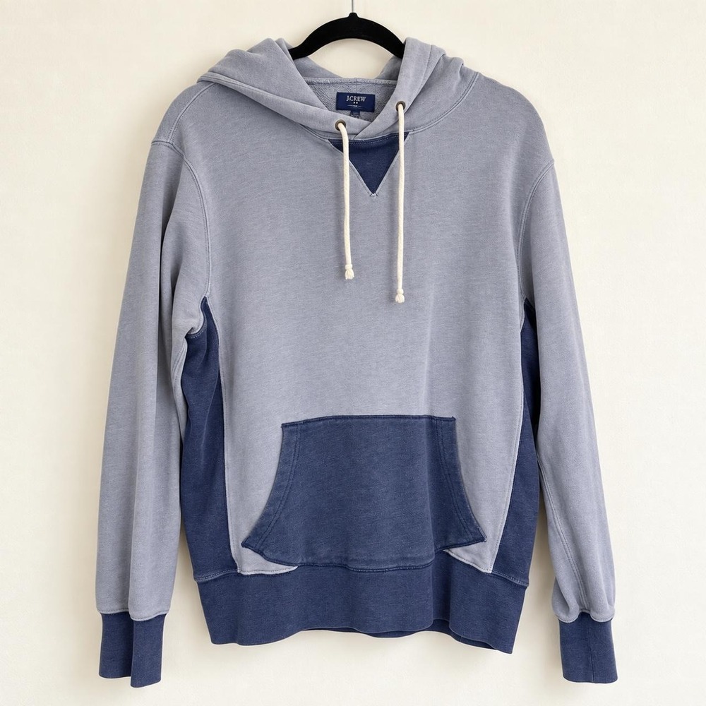Crew Authentic Fleece Colorblock Hoodie — Men's Large